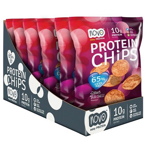 Novo Nutrition Protein Chips, 1x30 Grams/ 6 packs box/